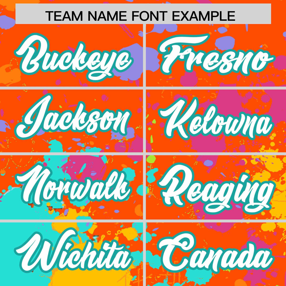 Custom Orange Graffiti Fashion Baseball Jersey For Women| KXKSHOP