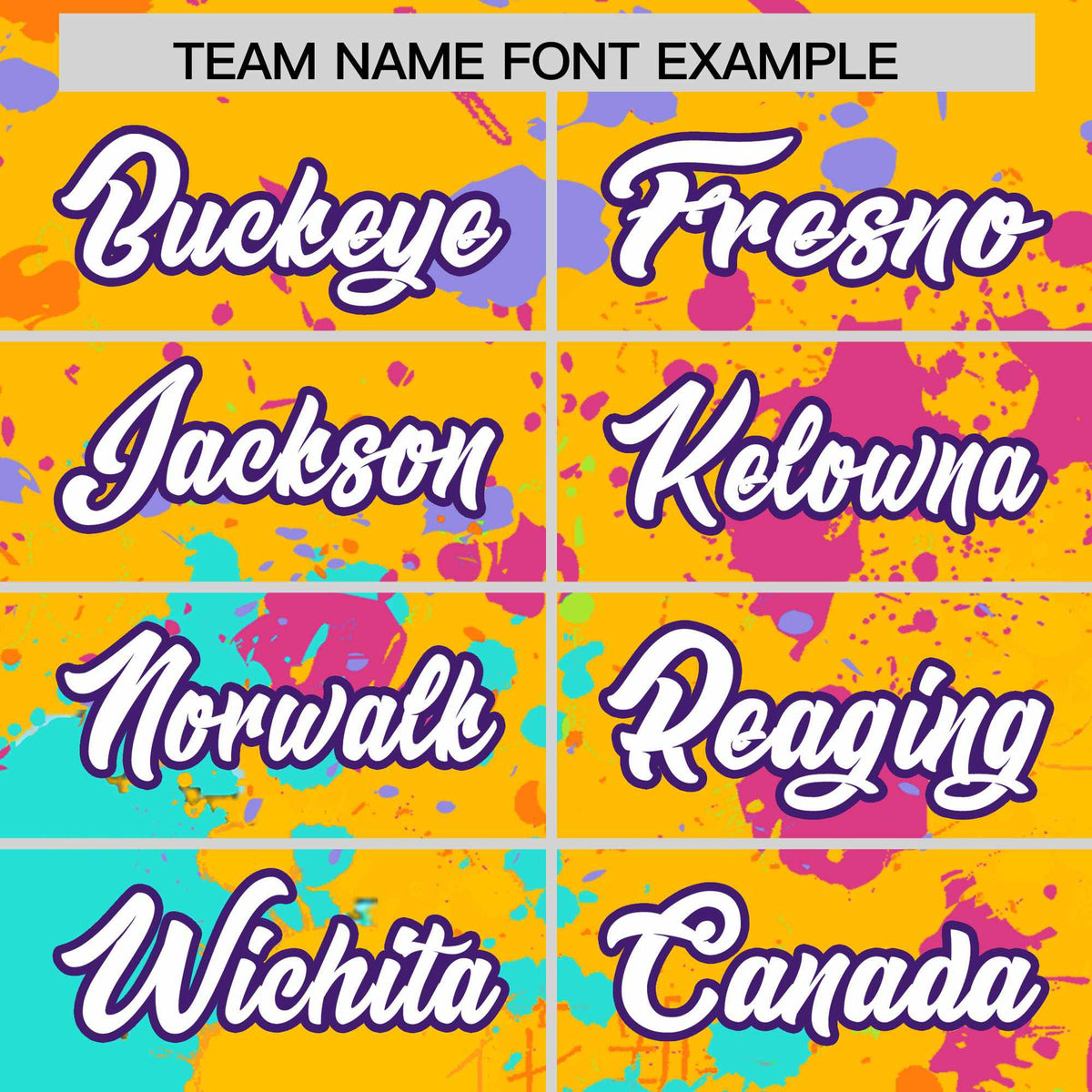 Custom Yellow Graffiti Fashion Baseball Jersey For Women| KXKSHOP