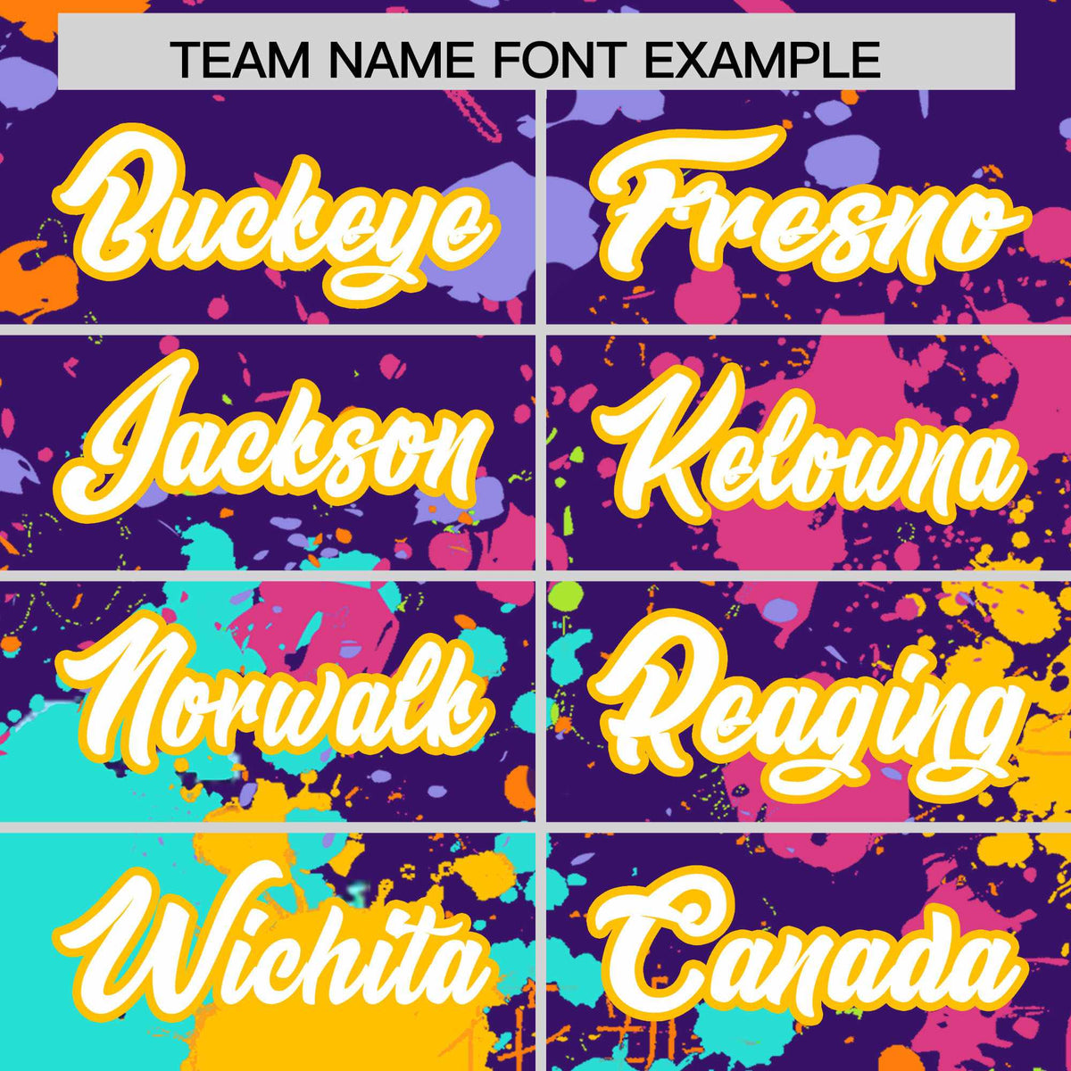 Custom Purple Graffiti Fashion Baseball Jersey For Women| KXKSHOP