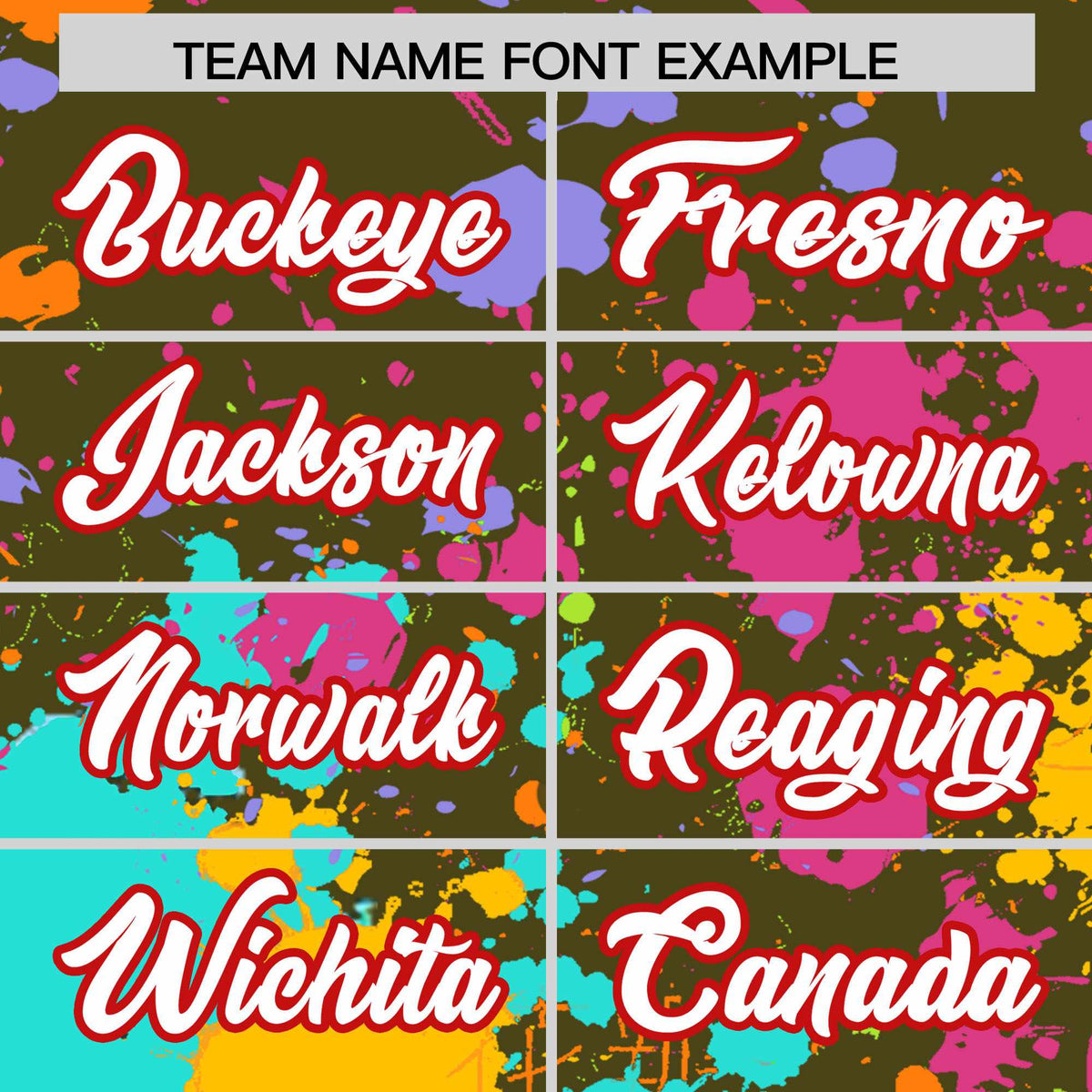 Custom Olive Graffiti Fashion Baseball Jersey For Women| KXKSHOP