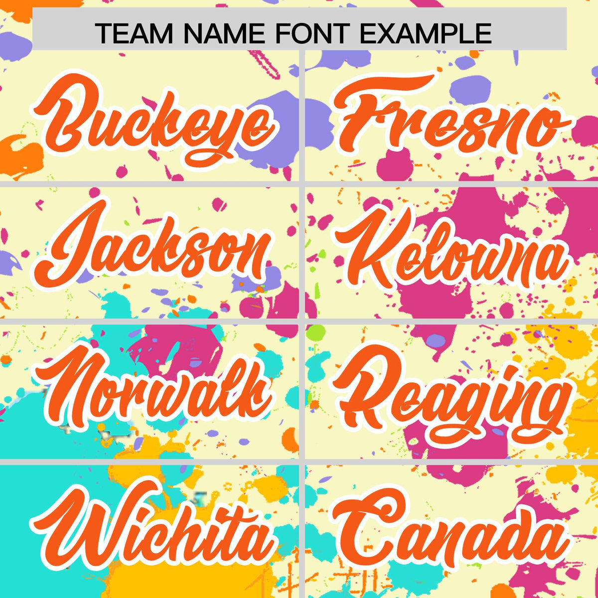 Custom Cream Graffiti Fashion Baseball Jersey For Women| KXKSHOP