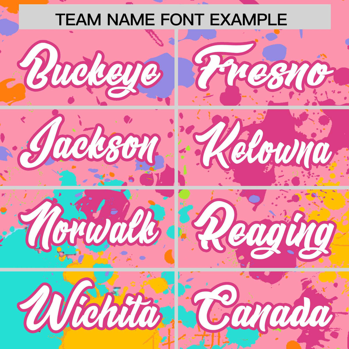 Custom Light Pink Graffiti Fashion Baseball Jersey For Women| KXKSHOP