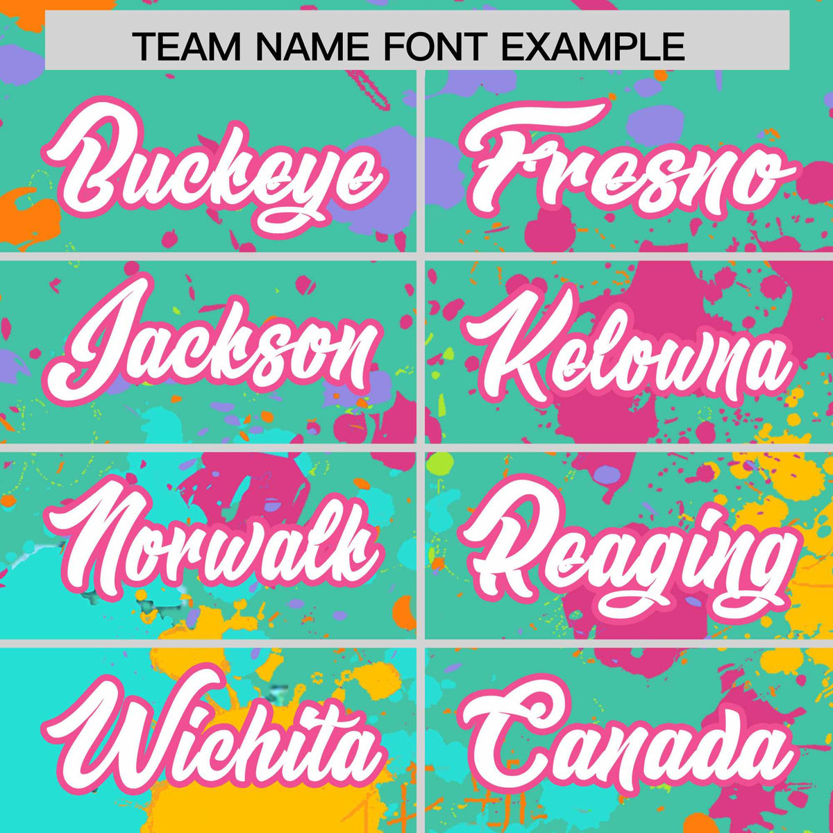 Custom Bright Green Graffiti Fashion Baseball Jersey For Women| KXKSHOP