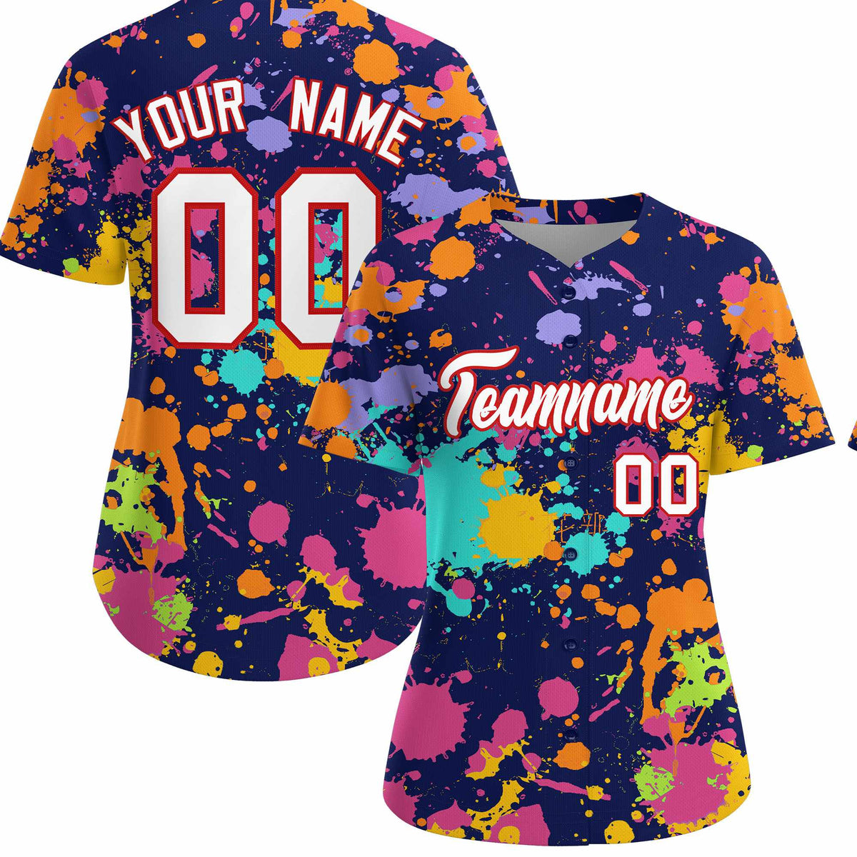 Custom Navy Graffiti Fashion Baseball Jersey For Women| KXKSHOP