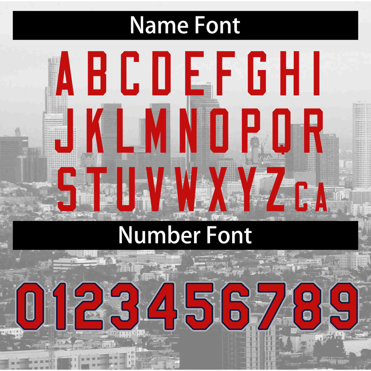 Custom White Red-Navy Los Angeles City Connect Baseball Jersey