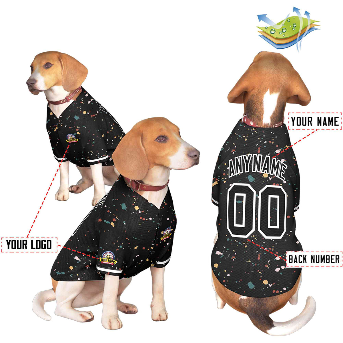 Custom Black Kelly Green Classic Style Dog Jersey |KXKSHOP
