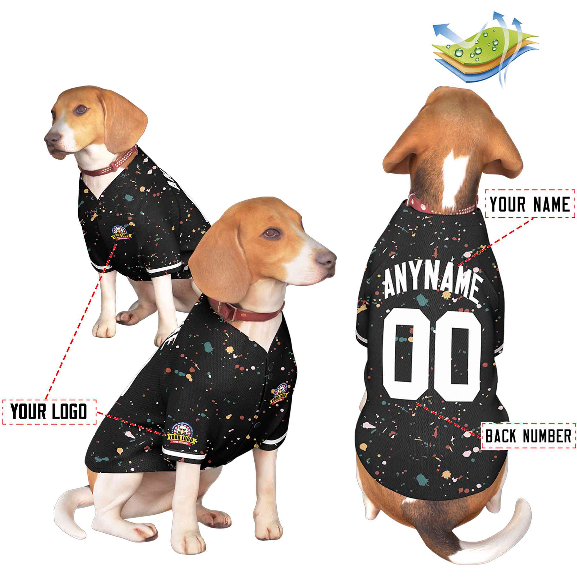 Custom Black Kelly Green Classic Style Dog Jersey |KXKSHOP