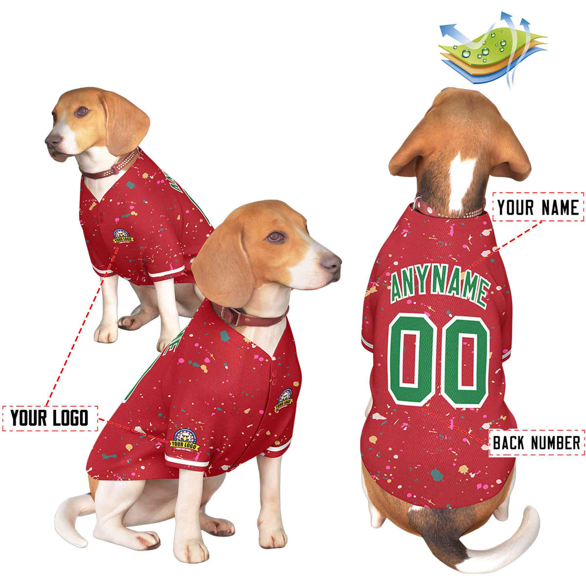 Custom Black Kelly Green Classic Style Dog Jersey |KXKSHOP