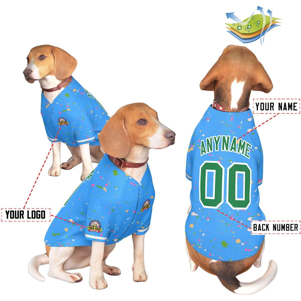 Custom Black Kelly Green Classic Style Dog Jersey |KXKSHOP