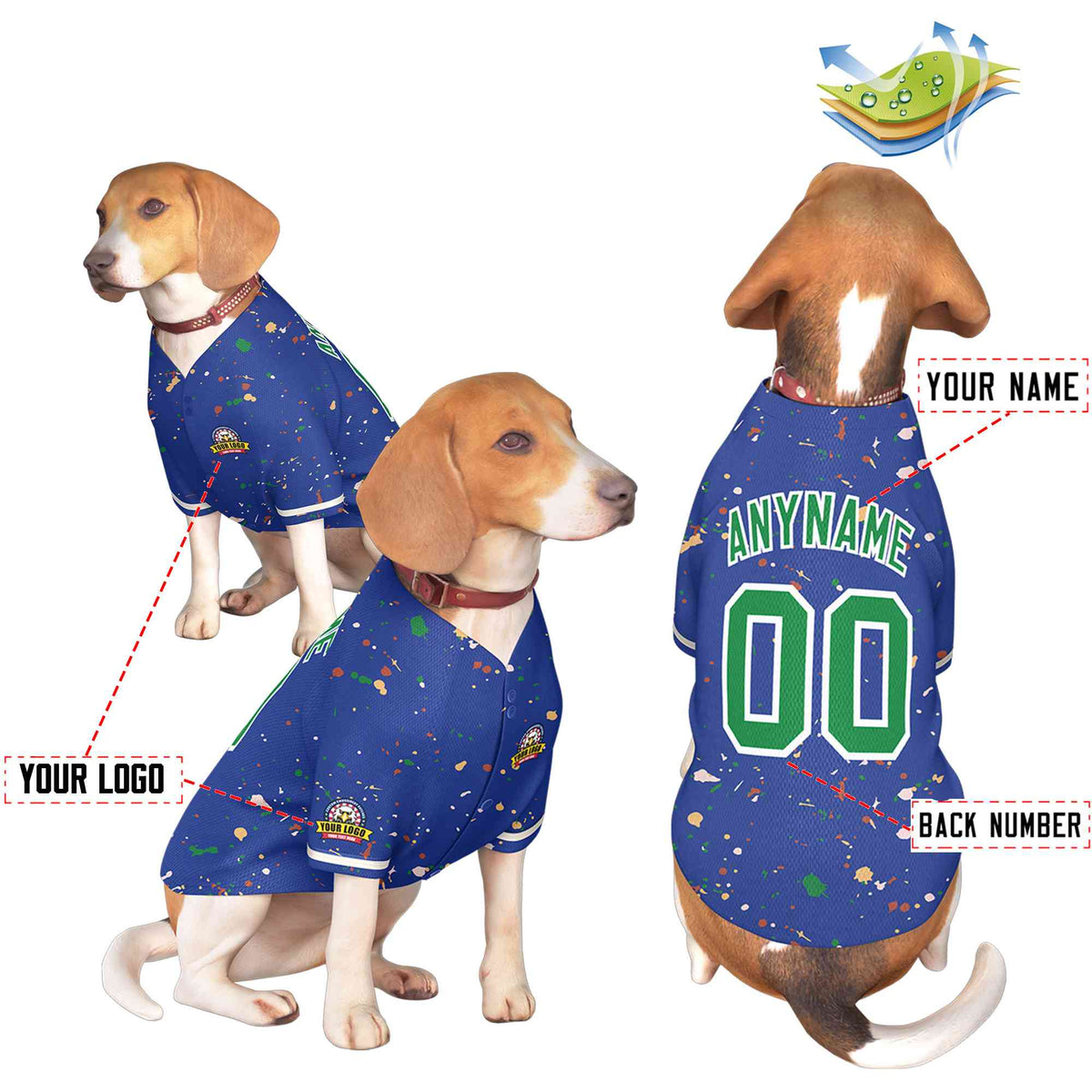 Custom Black Kelly Green Classic Style Dog Jersey |KXKSHOP