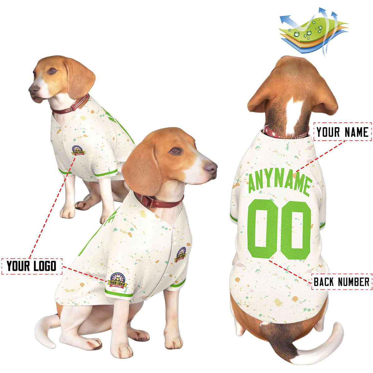 Custom Black Kelly Green Classic Style Dog Jersey |KXKSHOP
