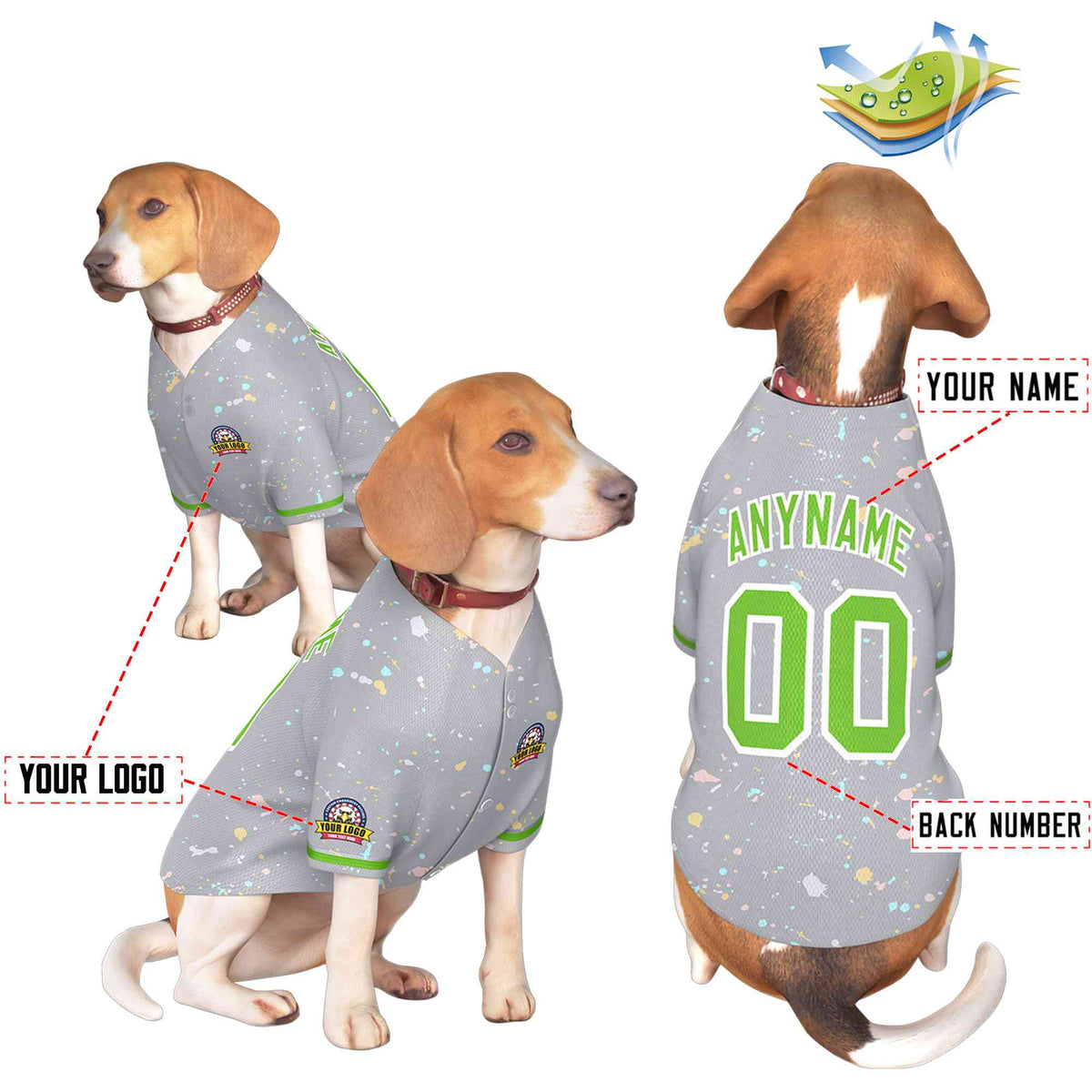 Custom Black Kelly Green Classic Style Dog Jersey |KXKSHOP