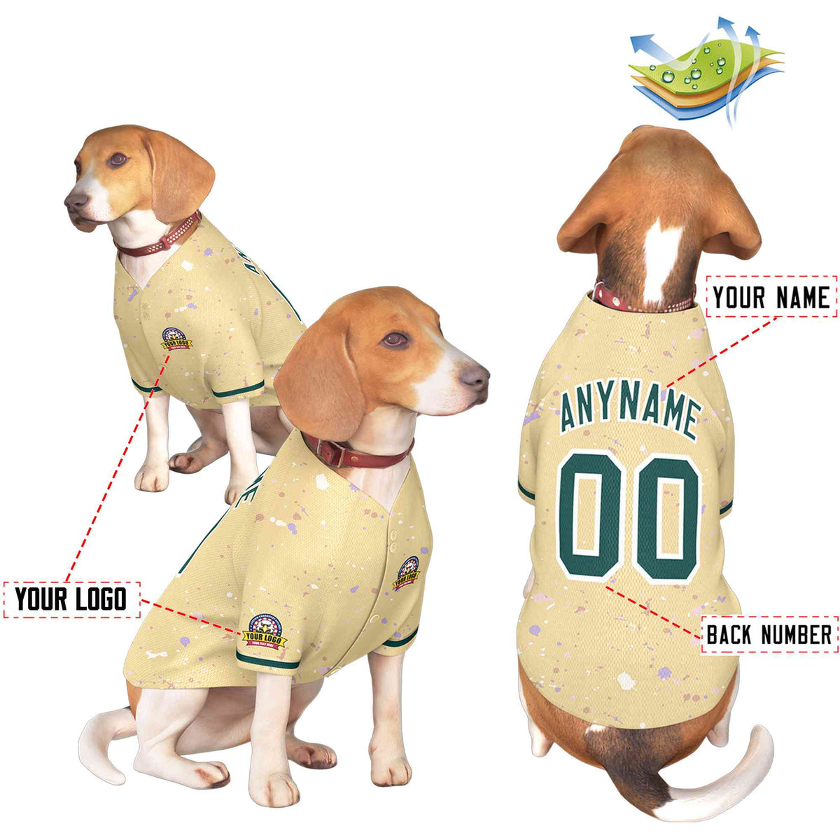 Custom Black Kelly Green Classic Style Dog Jersey |KXKSHOP