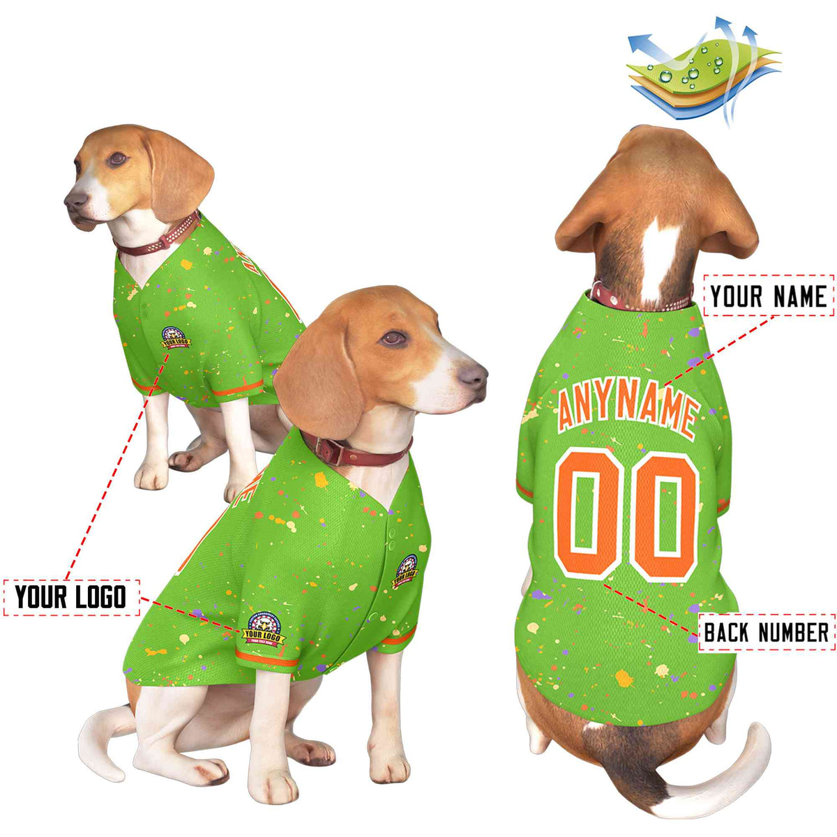 Custom Black Kelly Green Classic Style Dog Jersey |KXKSHOP