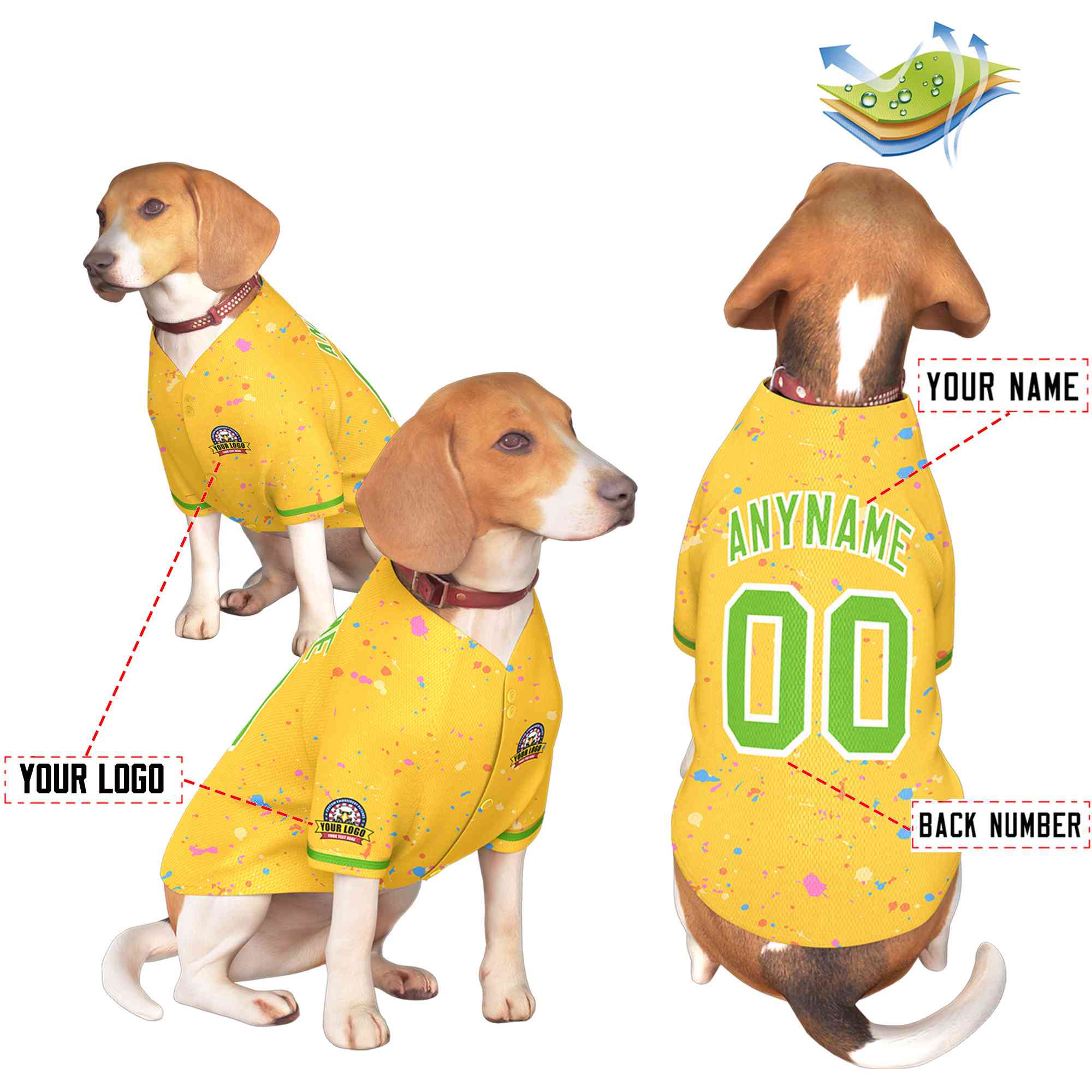 Custom Black Kelly Green Classic Style Dog Jersey |KXKSHOP