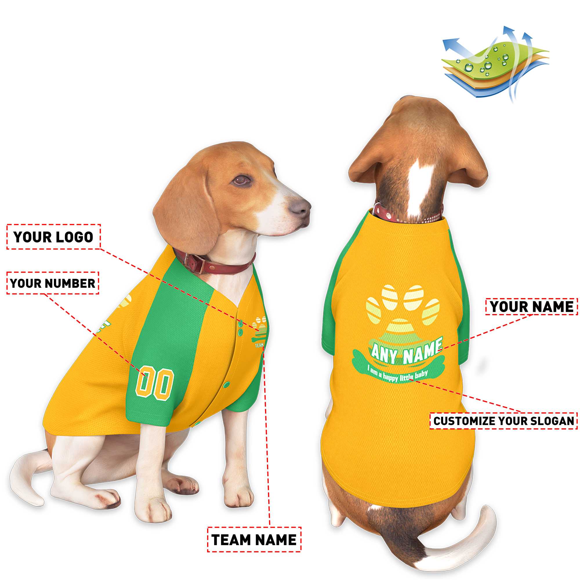 Custom Black Kelly Green Classic Style Dog Jersey |KXKSHOP
