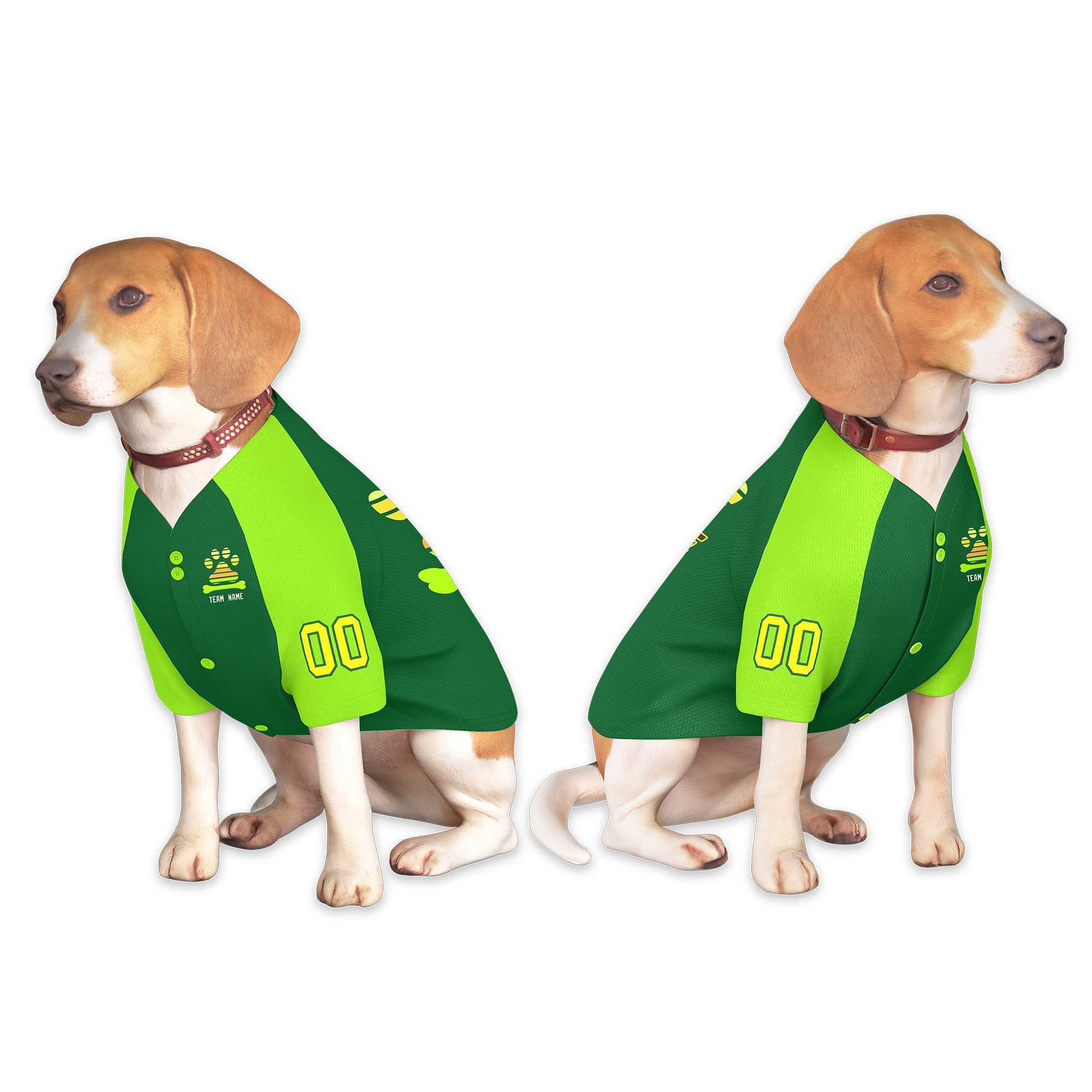 Custom Black Kelly Green Classic Style Dog Jersey |KXKSHOP