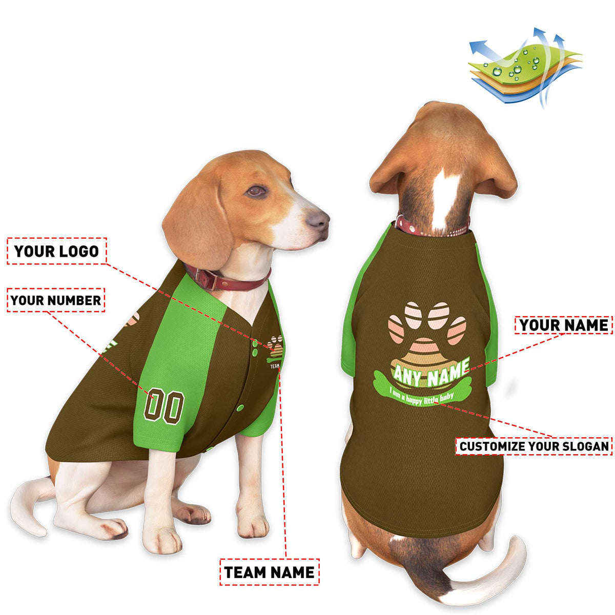 Custom Black Kelly Green Classic Style Dog Jersey |KXKSHOP