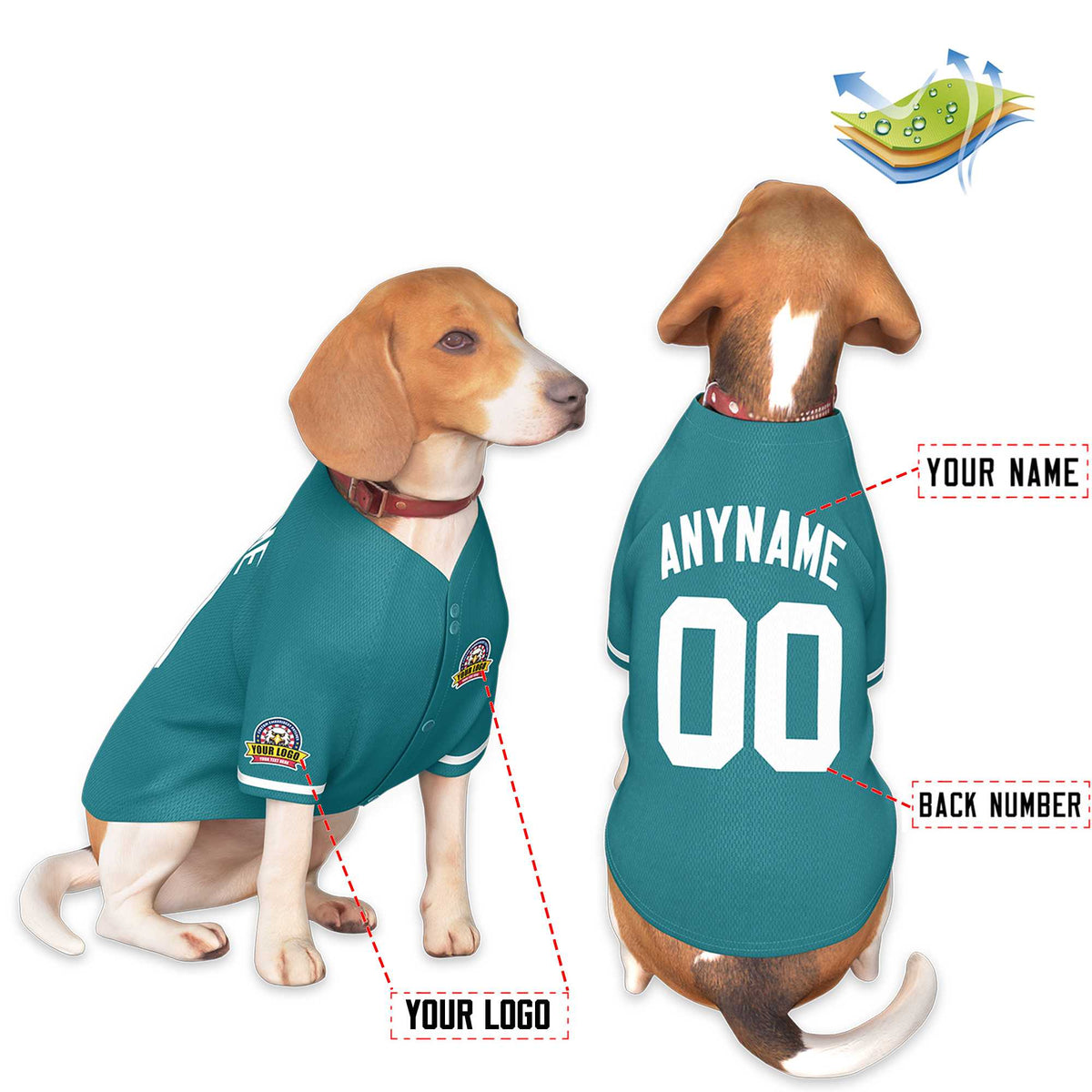 Custom Black Kelly Green Classic Style Dog Jersey |KXKSHOP