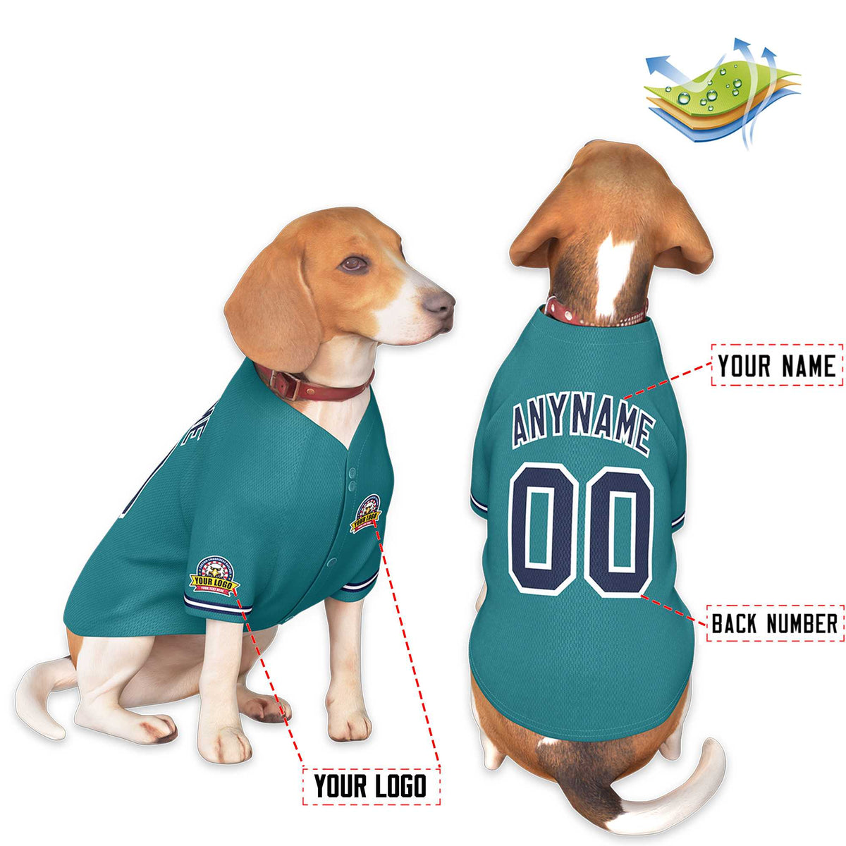 Custom Black Kelly Green Classic Style Dog Jersey |KXKSHOP
