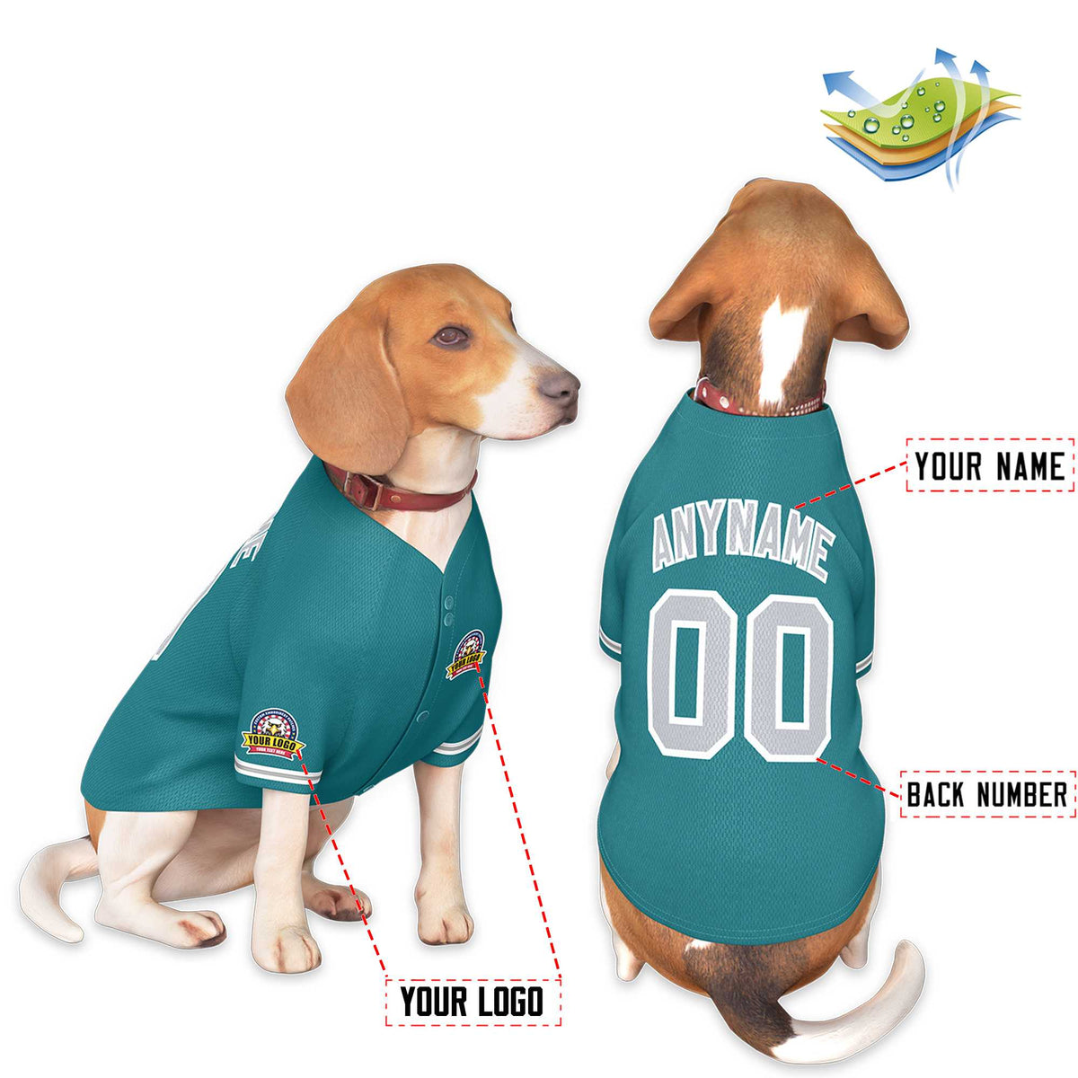 Custom Black Kelly Green Classic Style Dog Jersey |KXKSHOP