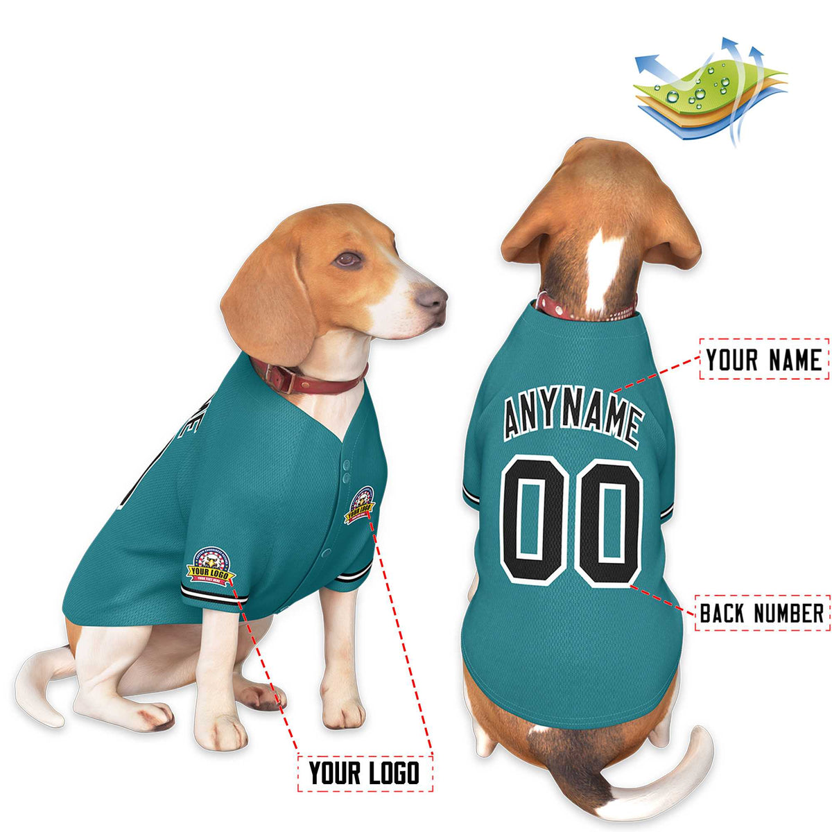 Custom Black Kelly Green Classic Style Dog Jersey |KXKSHOP
