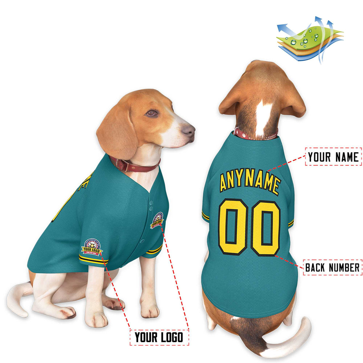 Custom Black Kelly Green Classic Style Dog Jersey |KXKSHOP
