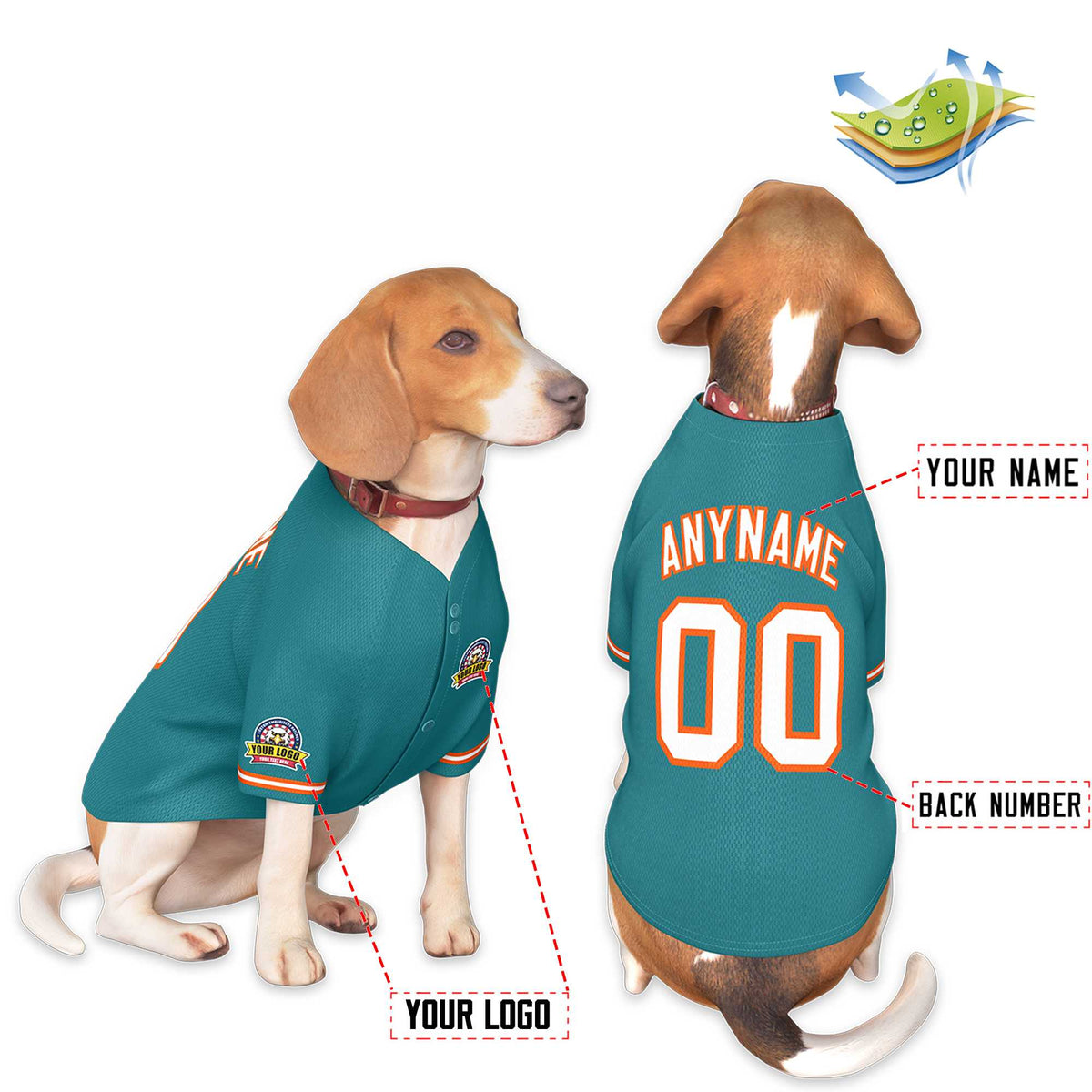 Custom Black Kelly Green Classic Style Dog Jersey |KXKSHOP
