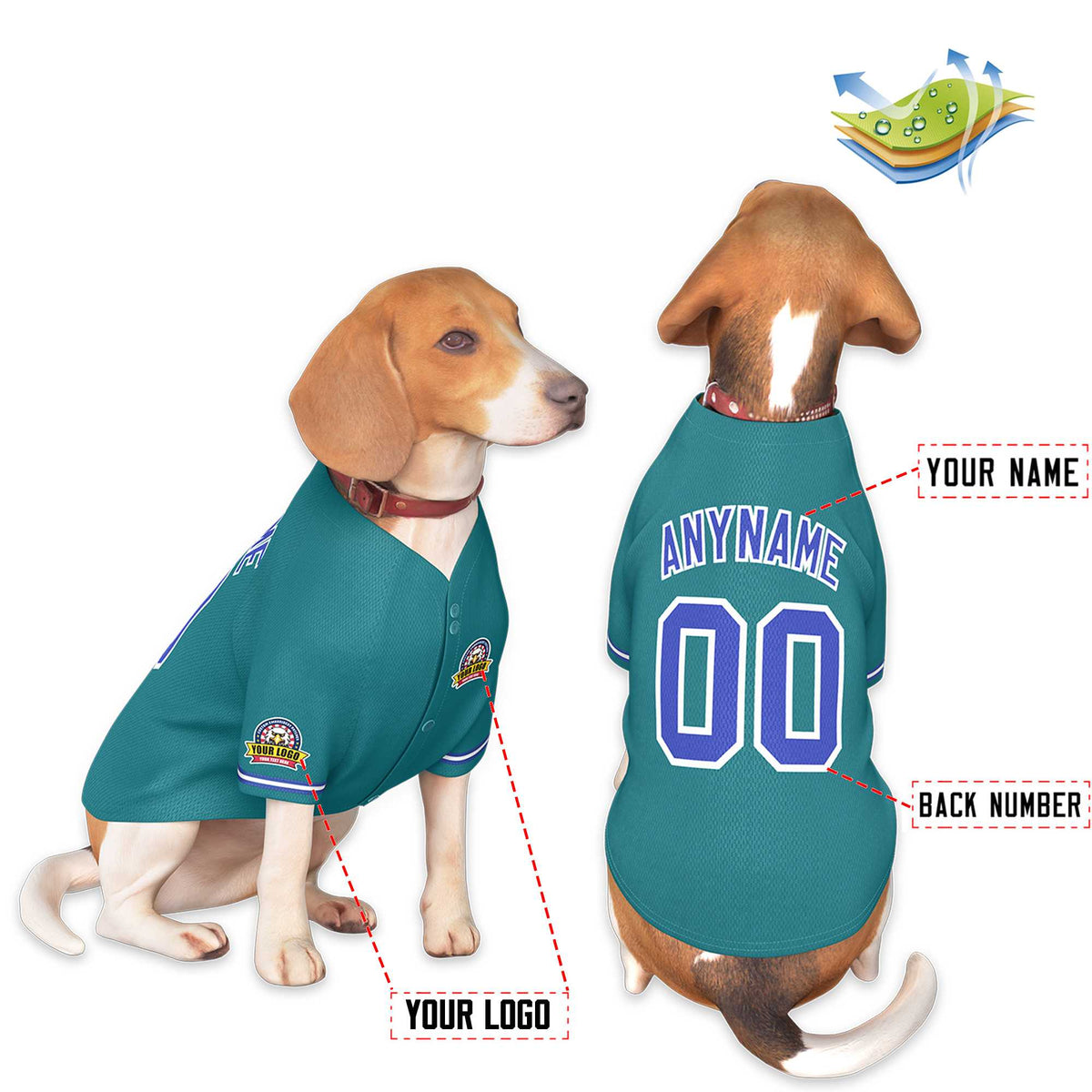 Custom Black Kelly Green Classic Style Dog Jersey |KXKSHOP
