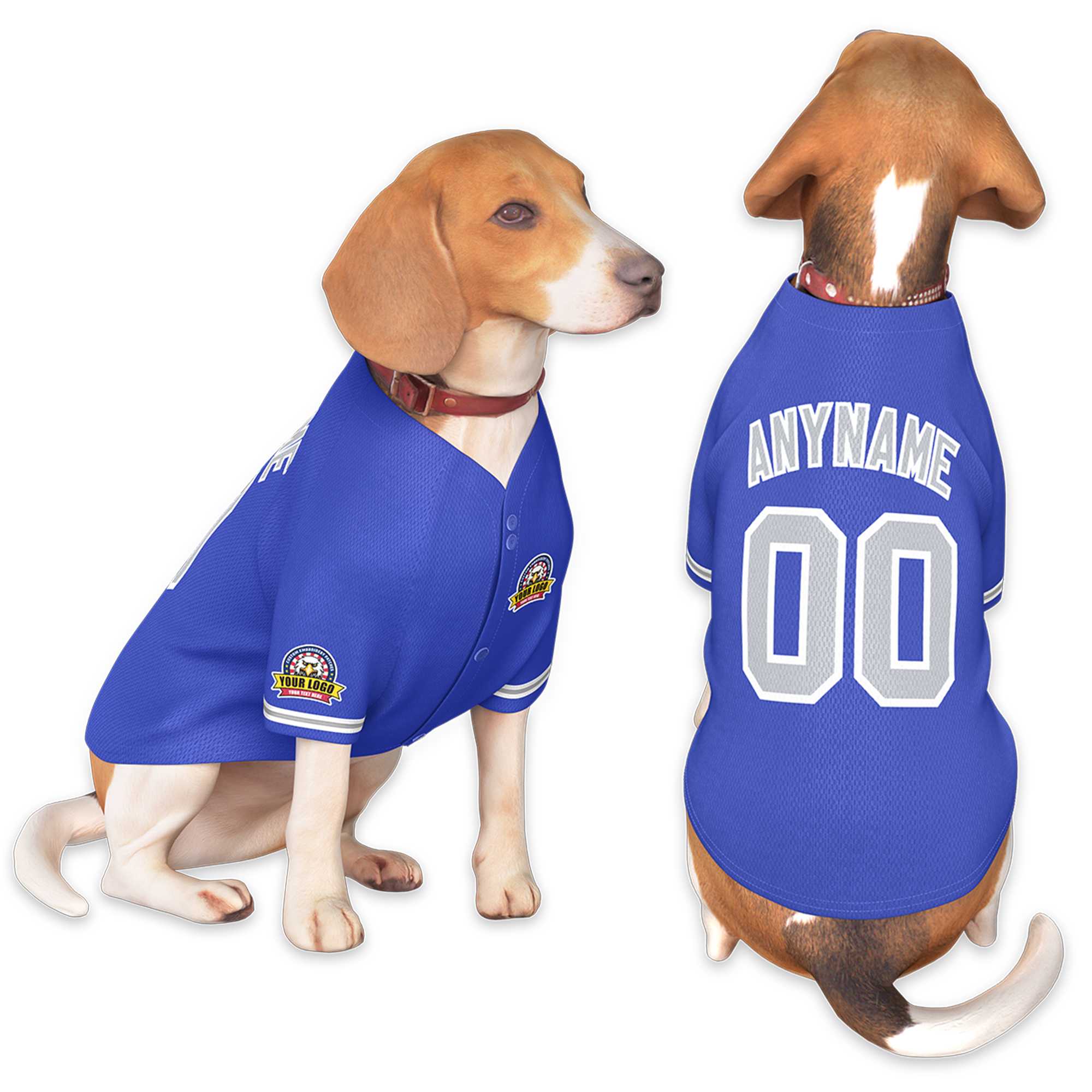 Custom Royal Gray-White Classic Style Dog Jersey |KXKSHOP