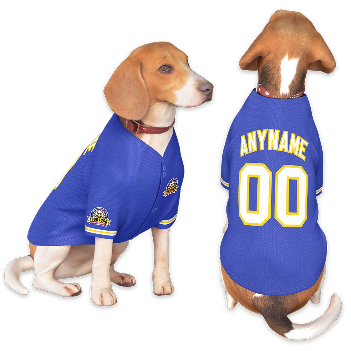 Custom Royal White-Gold Classic Style Dog Jersey |KXKSHOP