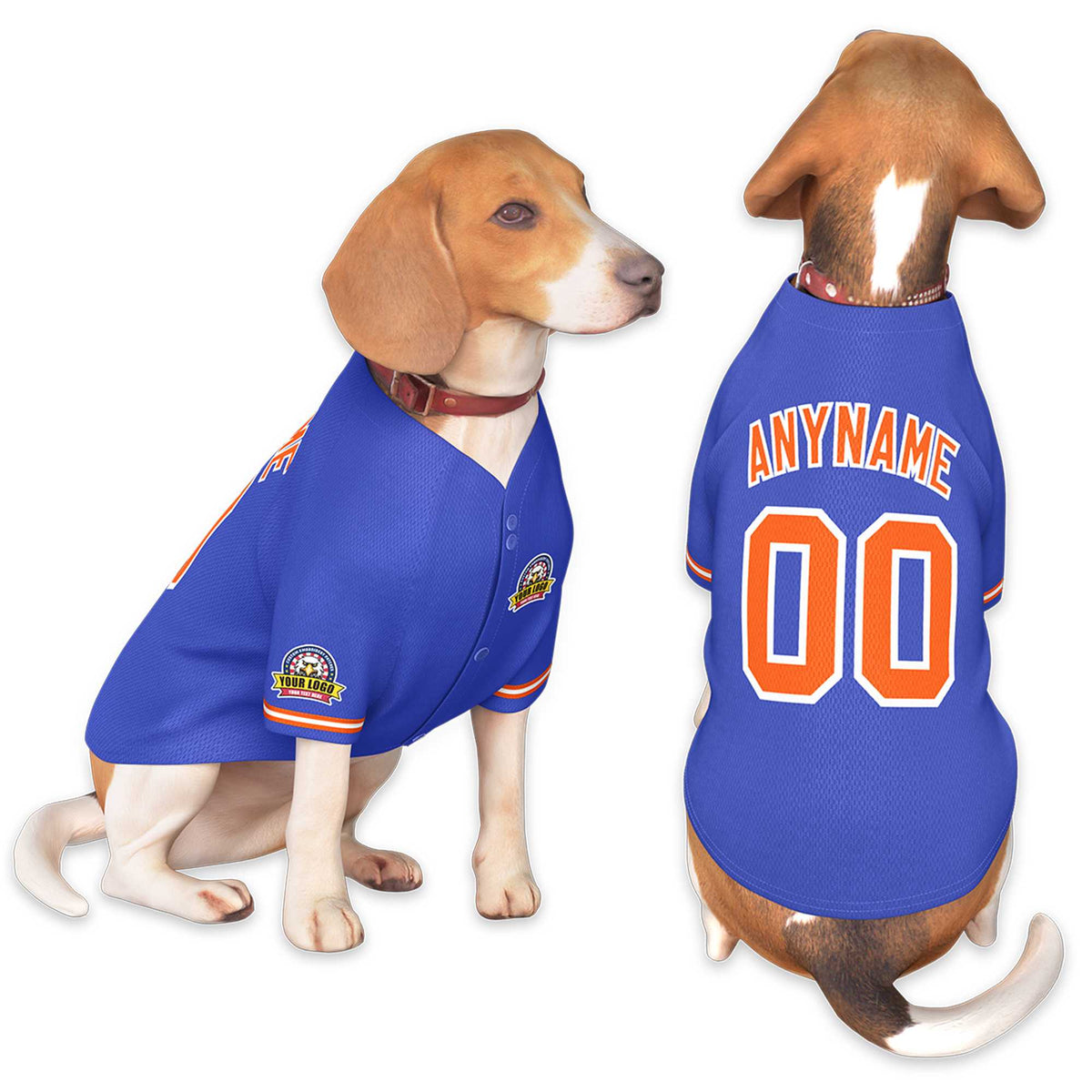 Custom Royal Orange-White Classic Style Dog Jersey |KXKSHOP