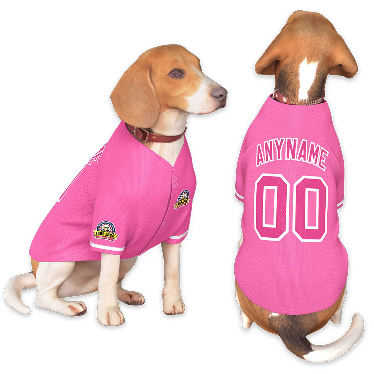 Custom Pink Rose Red-White Classic Style Dog Jersey |KXKSHOP