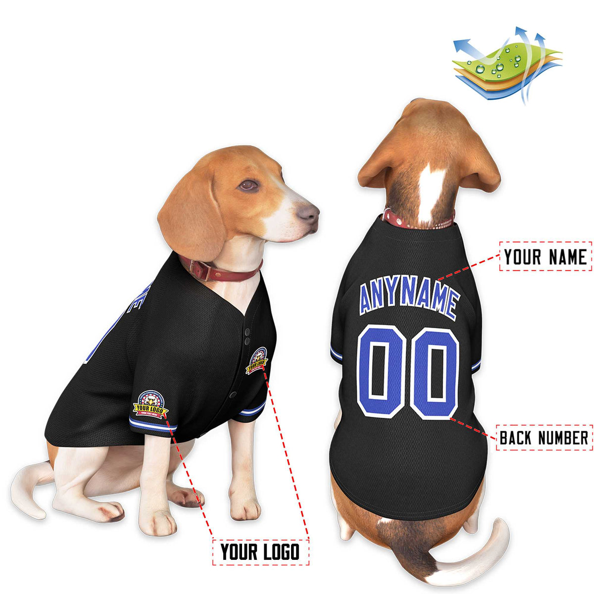 Custom Black Kelly Green Classic Style Dog Jersey |KXKSHOP