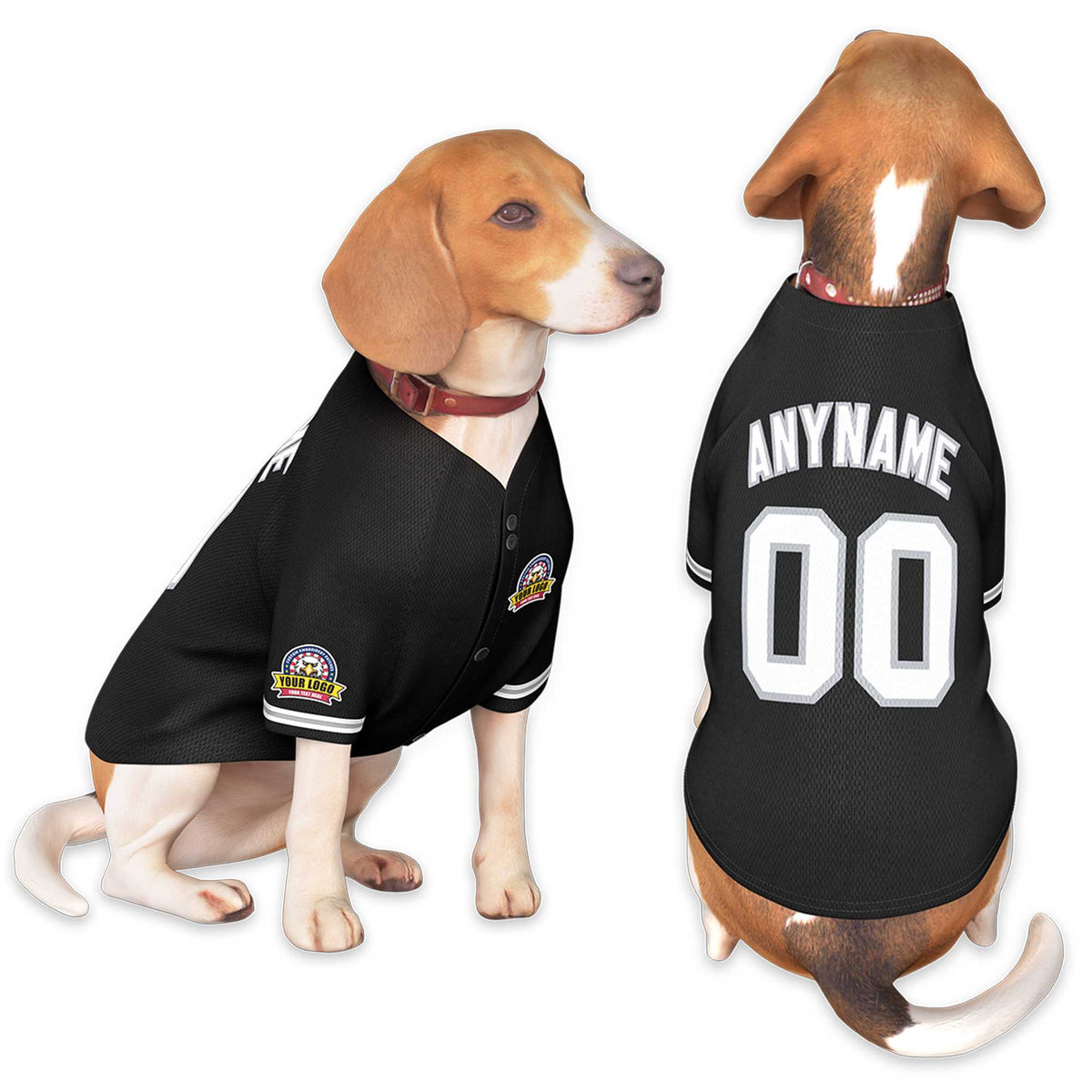 Custom Black White-Gray Classic Style Dog Jersey |KXKSHOP