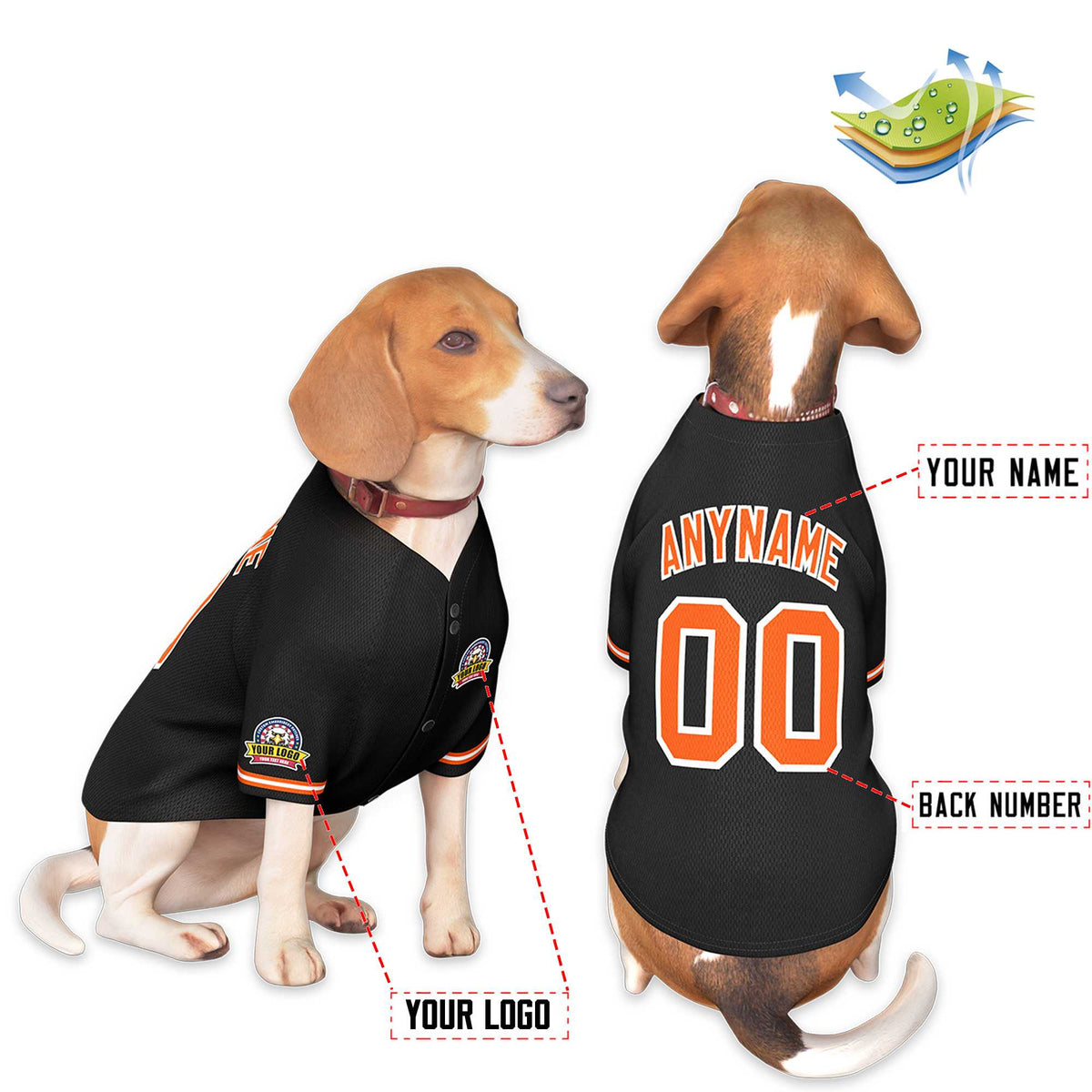 Custom Black Kelly Green Classic Style Dog Jersey |KXKSHOP