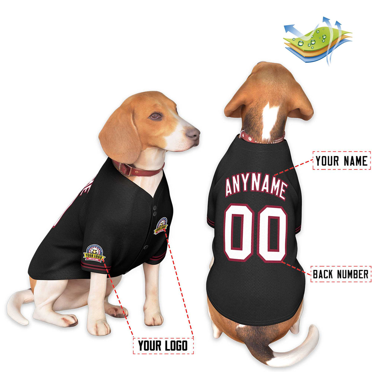 Custom Black Kelly Green Classic Style Dog Jersey |KXKSHOP