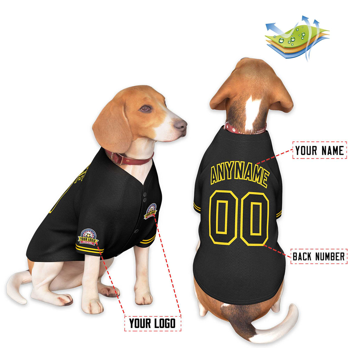 Custom Black Kelly Green Classic Style Dog Jersey |KXKSHOP