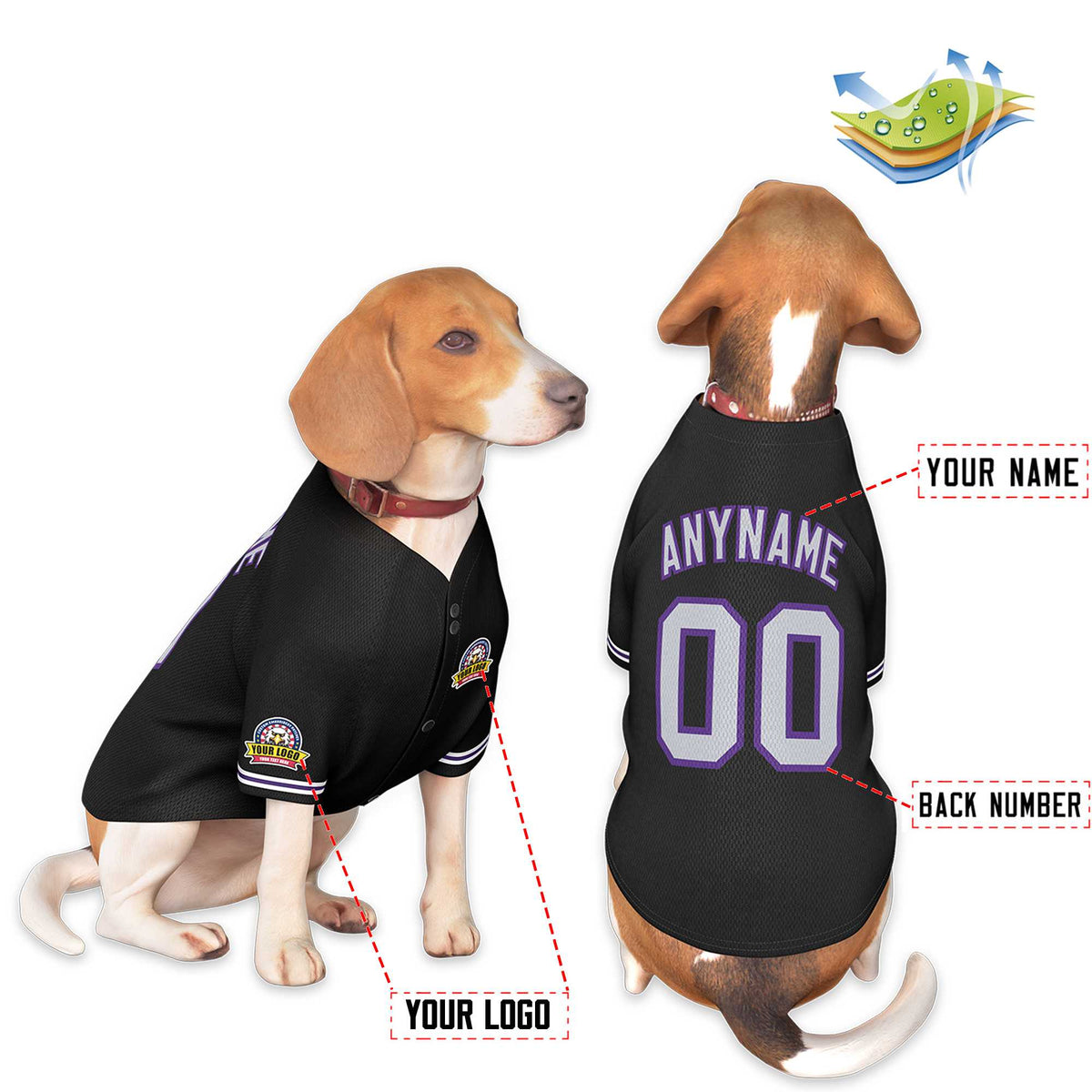 Custom Black Kelly Green Classic Style Dog Jersey |KXKSHOP