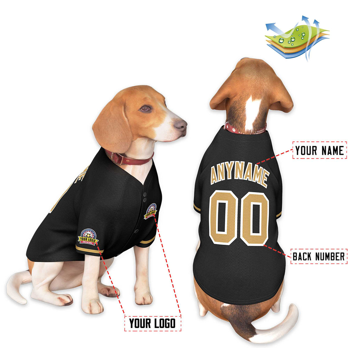 Custom Black Kelly Green Classic Style Dog Jersey |KXKSHOP