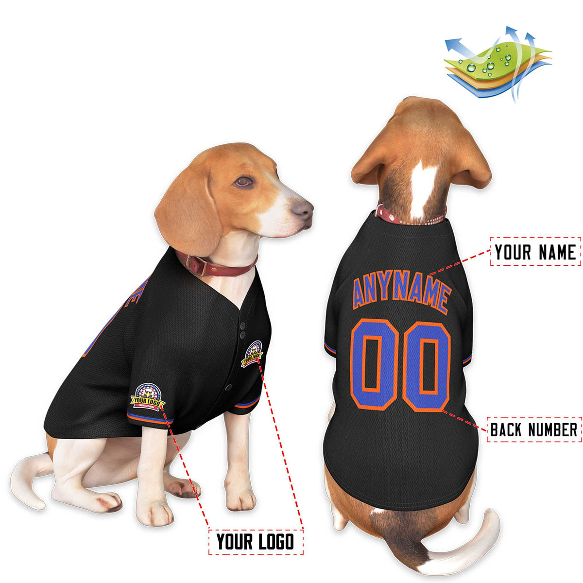 Custom Black Kelly Green Classic Style Dog Jersey |KXKSHOP