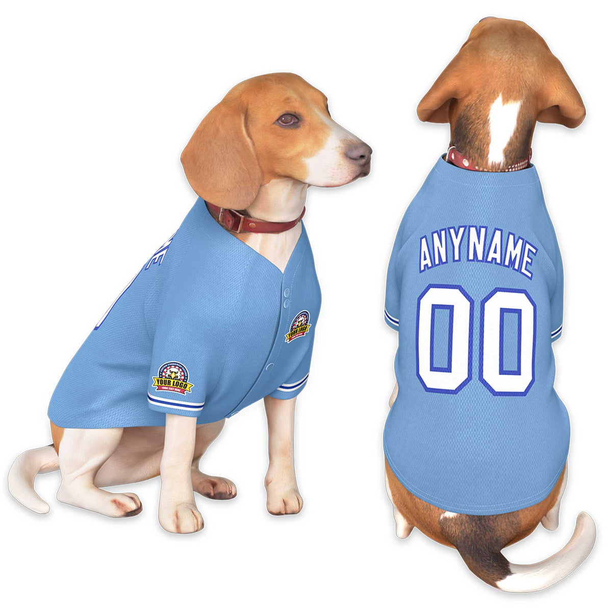 Custom Light Blue White-Royal Classic Style Dog Jersey |KXKSHOP