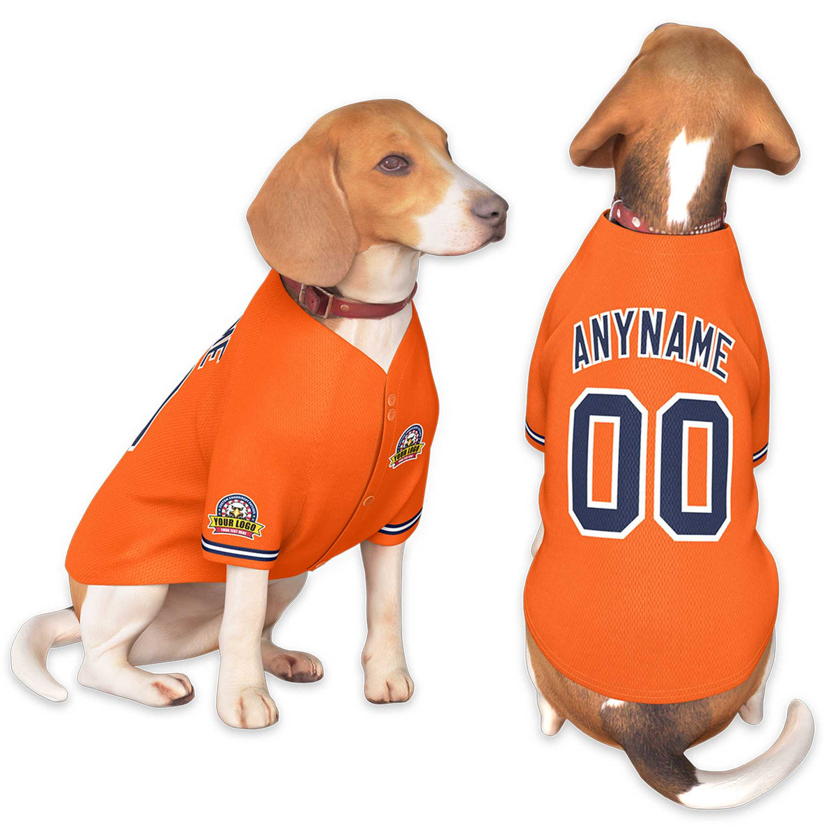 Custom Orange Navy-White Classic Style Dog Jersey |KXKSHOP