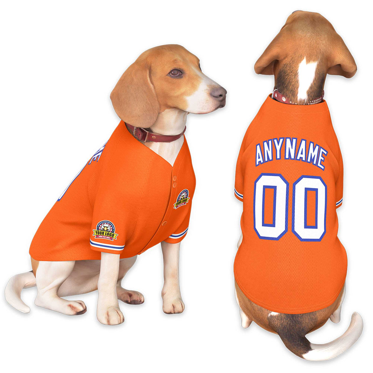Custom Orange White-Royal Classic Style Dog Jersey |KXKSHOP