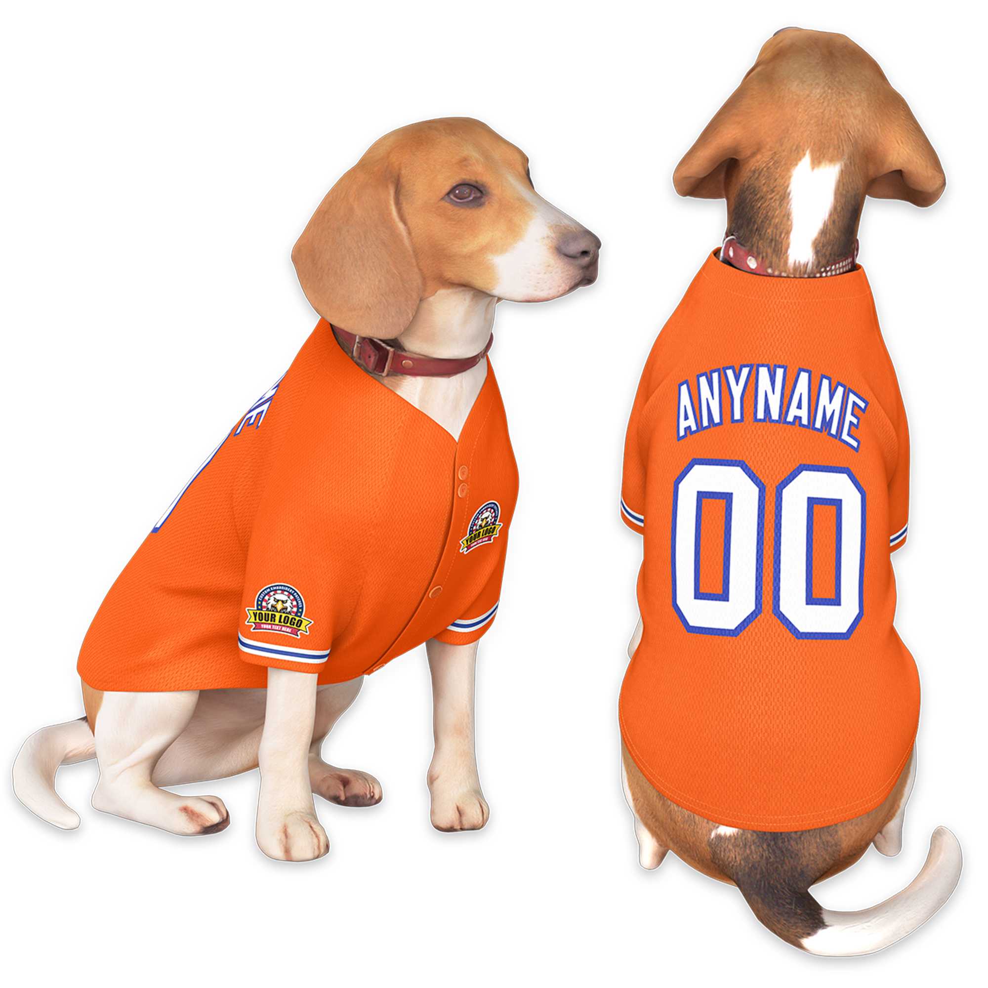Custom Orange White-Royal Classic Style Dog Jersey |KXKSHOP