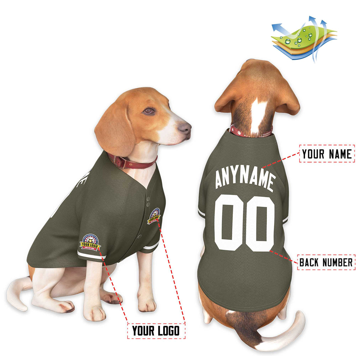 Custom Black Kelly Green Classic Style Dog Jersey |KXKSHOP