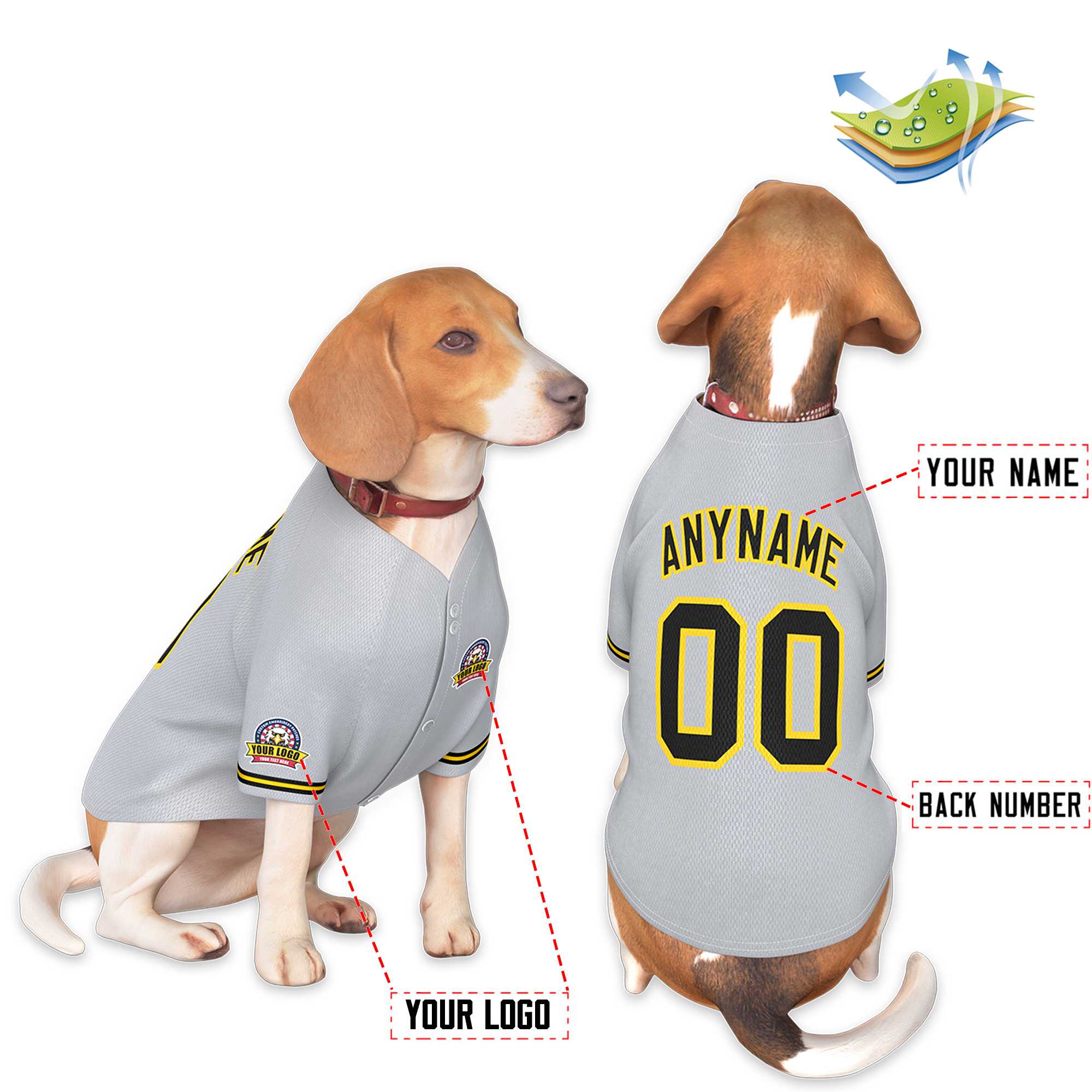 Custom Black Kelly Green Classic Style Dog Jersey |KXKSHOP