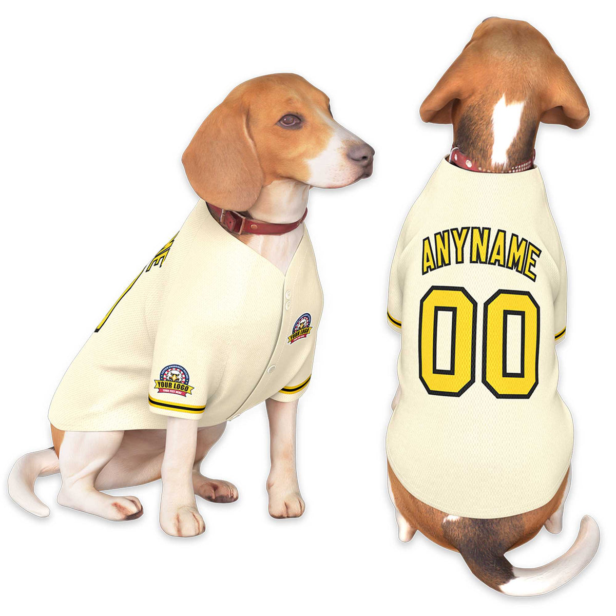 Custom Khaki Gold-Black Classic Style Dog Jersey |KXKSHOP