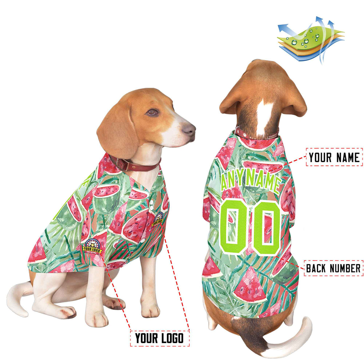 Custom Black Kelly Green Classic Style Dog Jersey |KXKSHOP