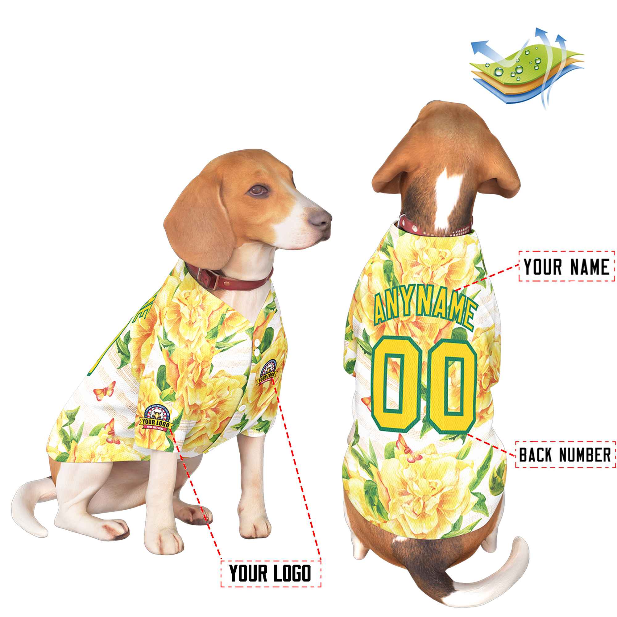 Custom Black Kelly Green Classic Style Dog Jersey |KXKSHOP